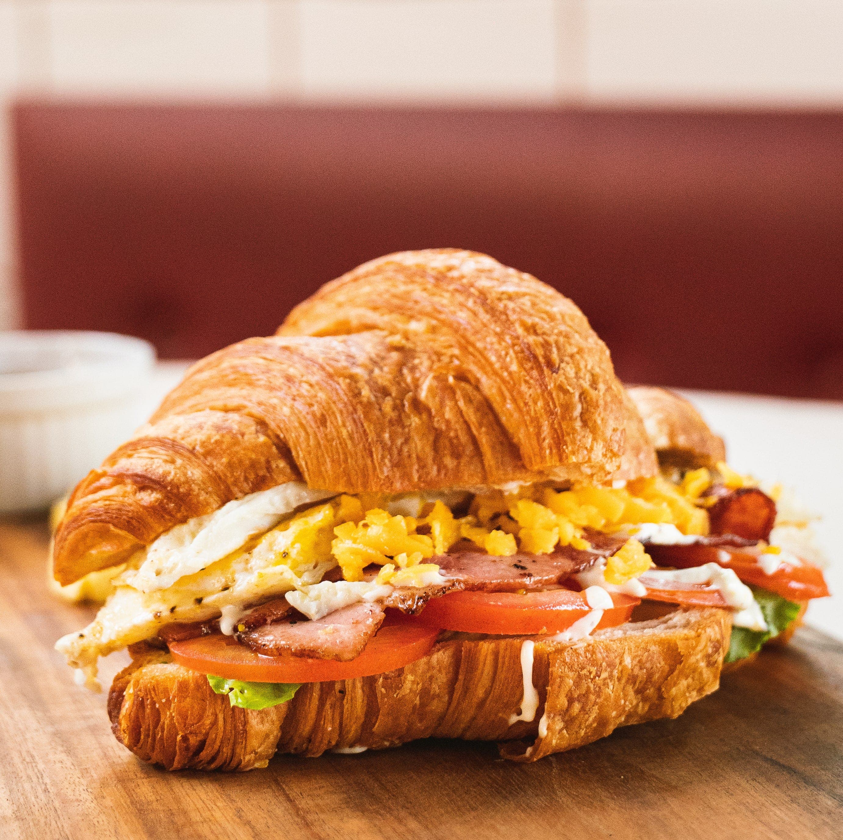 Bacon, egg and cheese croissant